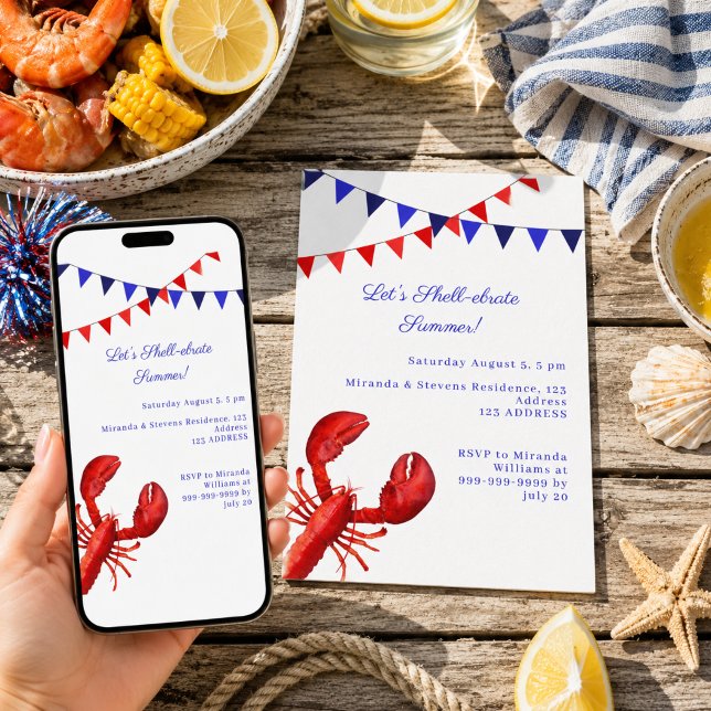 Invitación Celebremos el verano fiesta costera (Subido por el creador)