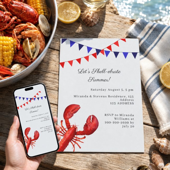 Invitación Celebremos el verano fiesta costera (Subido por el creador)