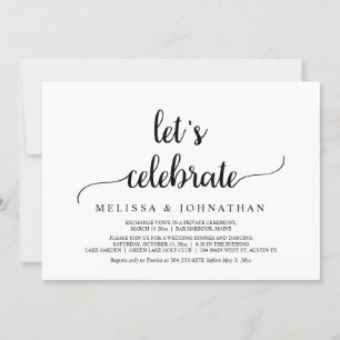 Invitación Celebremos, Fiesta de Boda Rústica y Huida