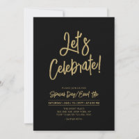 ¡Celebremos | Fiesta de Cocktail con Letra Negra C