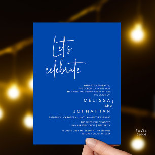 Invitación Celebremos, Fiesta de Comida para Fuga de Boda