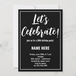 INVITACIÓN CELEBREMOS FIESTA DE CUMPLEAÑOS PERSONALIZADA