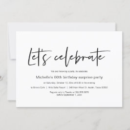 Invitación Celebremos, fiesta de cumpleaños sorpresa