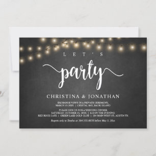 Invitación Celebremos, Fiesta de Elopement Boda ruso