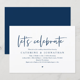 Invitación Celebremos, Fiesta de la cena de ensayo Boda