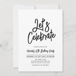 Invitación Celebremos | Guión de Moda 60ª fiesta de cumpleaño