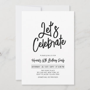 Invitación Celebremos Guión de Moda 60ª fiesta de cumpleaño