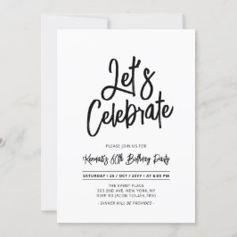 Invitación Celebremos | Guión de Moda 60ª fiesta de cumpleaño