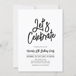 Invitación Celebremos Guión de Moda 60ª fiesta de cumpleaño