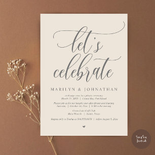 Invitación Celebremos la cena de Bodas Elopement Dancing