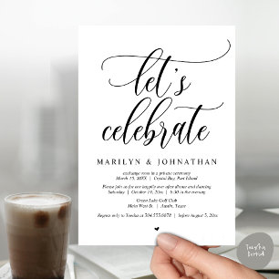 Invitación Celebremos la cena de Bodas Elopement Dancing