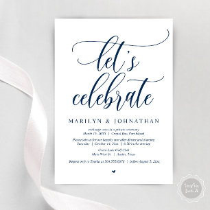 Invitación Celebremos la cena de Bodas Elopement Dancing