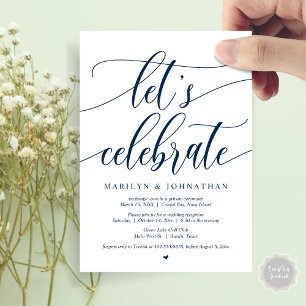 Invitación Celebremos la fiesta de boda fuga