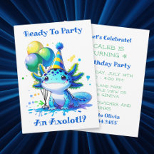 Celebremos la fiesta de cumpleaños de Axolotl Boy