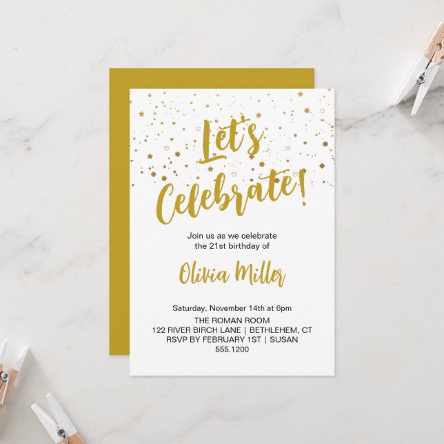 Invitación Celebremos la fiesta de cumpleaños del Purpurinoso (Anverso/Reverso In Situ)