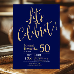 Invitación Celebremos la fiesta de cumpleaños número 50 de la