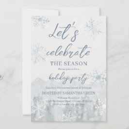 Invitación Celebremos la fiesta de feriados de temporada