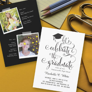 Invitación Celebremos La Fiesta de Graduación Clásica de The
