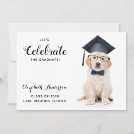 Invitación Celebremos la fiesta de graduación de cachorros
