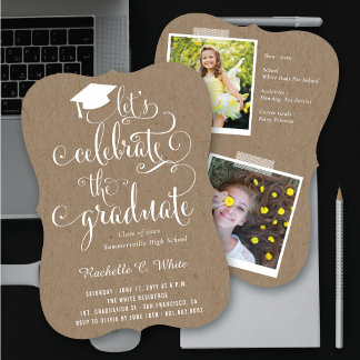 Invitación Celebremos La Fiesta de Graduación en Pizarra de E