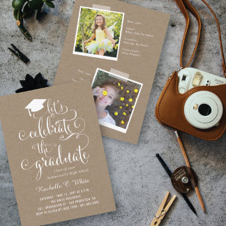 Invitación Celebremos la Fiesta de Graduación Kraft de The Gr