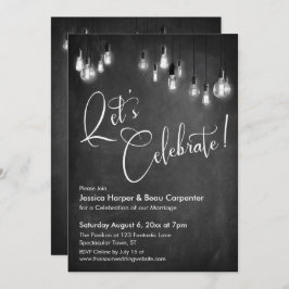 Invitación Celebremos la recepción de la lámpara Edison