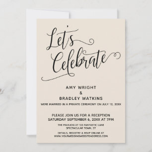 Invitación Celebremos la recepción posterior a la boda de Cre