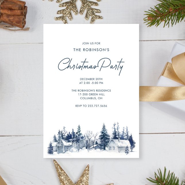 Invitación ¡Celebremos la temporada! Fiesta de navidades (Personalized Let's Celebrate the Season! Christmas Party  Invitation)