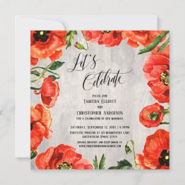Invitación Celebremos los pimientos rojos en la recepción de 