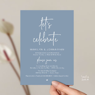 Invitación Celebremos, Recepción de Boda Minimalista Moderna