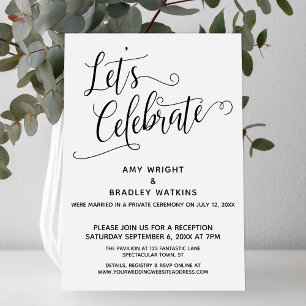Invitación Celebremos una elegante recepción después de la bo
