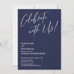 Invitación ¡Celebren con nosotros! Moderna y elegante recepci