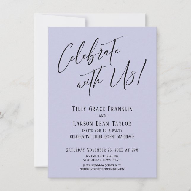 Invitación ¡Celebren con nosotros! Partido de la Boda de Lava (Anverso)