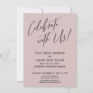 Invitación ¡Celebren con nosotros! Partido de la Boda de Rosa