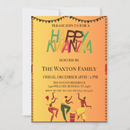 Invitación "¡Celebren la Unidad: Una Alegre Reunión de Kwanza