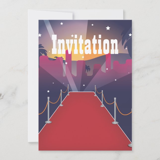 Invitación Celebridad de la alfombra roja (Anverso)
