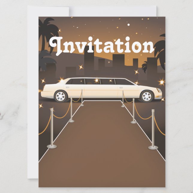 Invitación Celebridad de la alfombra roja Limo Classic (Anverso)