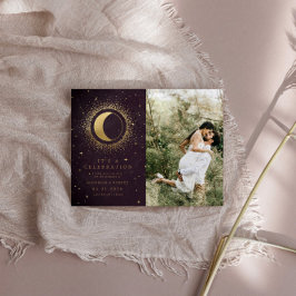 Invitación Celestial Borgoña Dos Fotos Bodas Salven La Fecha