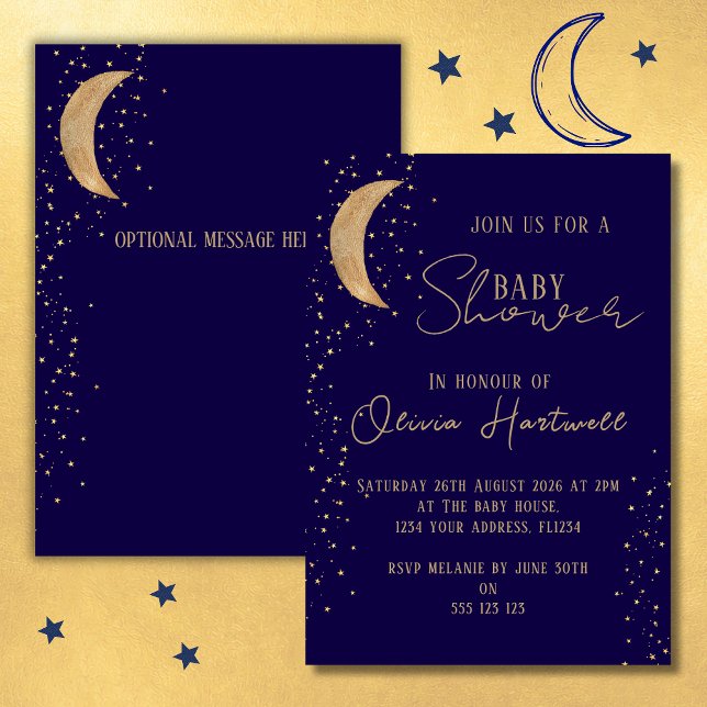 Invitación celestial de género neutro para baby sh (Subido por el creador)