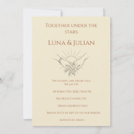 Invitación Celestial Desert Wedding Invitation Boho