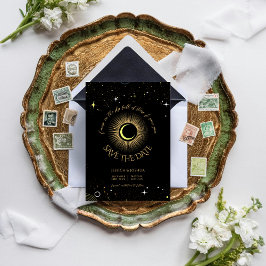 Invitación Celestial en las estrellas que te vi Negro