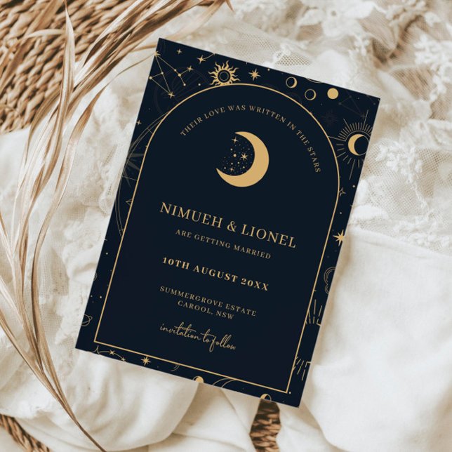 Invitación Celestial Escrito en las estrellas Guarda la Fecha (Subido por el creador)