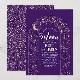 Invitación Celestial Estamos en el Baby Shower de The Moon St