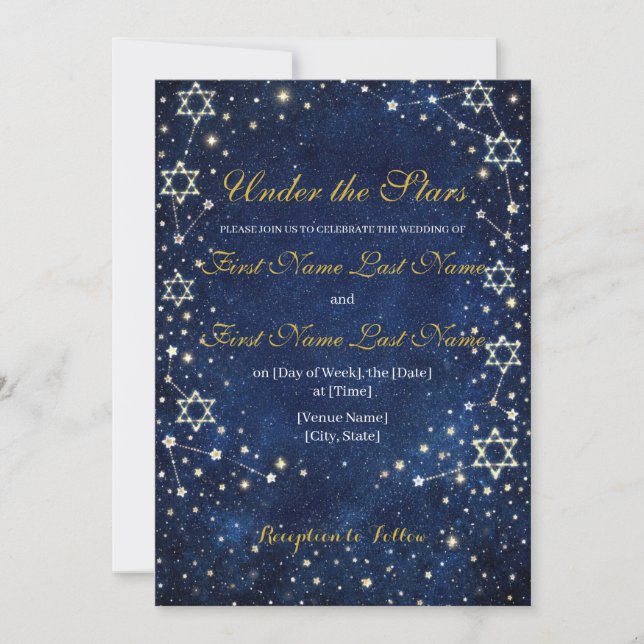 Invitación Celestial Jewish Invitation  (Anverso)