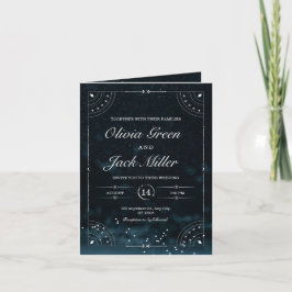 Invitación Celestial para Boda de Noche Estrellada