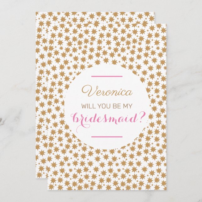 Invitación Celestial Serás Mi Novia Rosa Blanco (Anverso / Reverso)