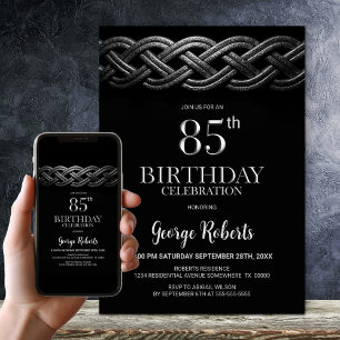 Invitación Celtic Knot 85th Birthday Party