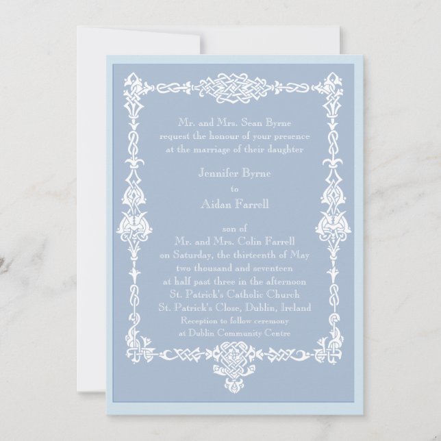 Invitación céltica de la boda del capítulo - (Anverso)