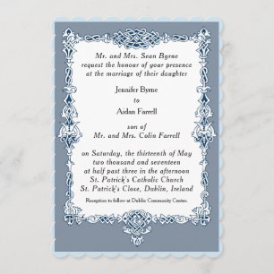 Invitación céltica de la boda del marco