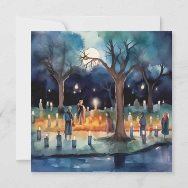 Invitación "Cementerio de Recuerdos sagrados" del Día de los  (Anverso)